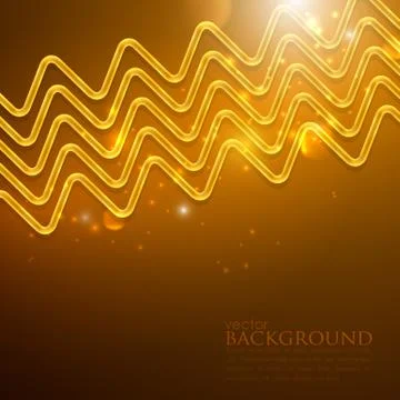 Abstract shiny background with golden zigzags Stock Illustration