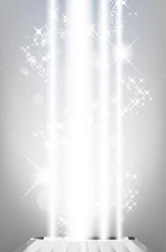 Abstract shiny background with light rays and stars Stock Illustration