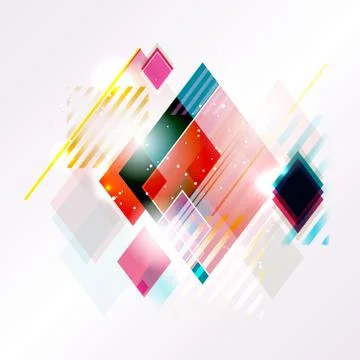 Abstract shiny background from lines and rhombs Stock Illustration