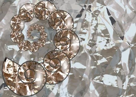 Abstract shiny background with shells Stock Illustration
