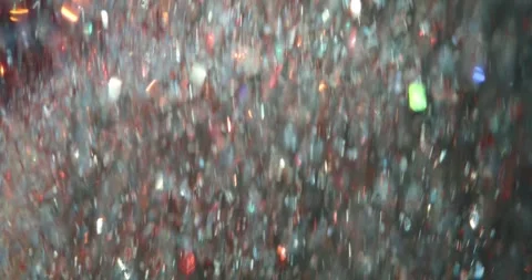 Abstract shiny background with silver defocused bright lights Stock Footage 240636101