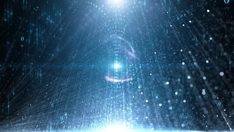 Abstract shiny blue digital tech network backgrounds Vídeos de archivo 334081494