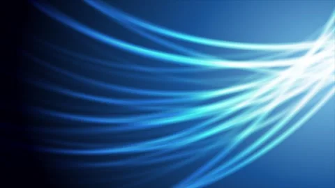 Abstract shiny blue smooth linear waves minimal motion background Stock Footage 320895572