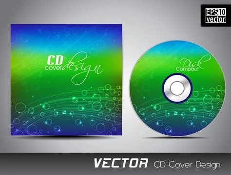Abstract Shiny Cd Cover. Stock Illustration