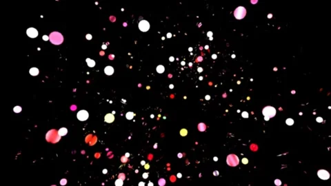Abstract shiny colorful massive bubbles blinking in night Stock-Footage 263399661