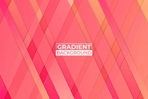 Abstract Shiny Diagonal Overlapped Lines Gradient Pink and Orange Background Stock Illustration