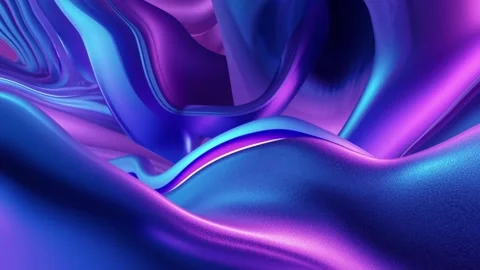 Abstract Shiny Flowing Metallic Surface Texture in Blue and Purple Tones	 Stock Footage 317124089