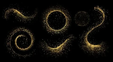 Abstract shiny gold glitter design element. For New Year, Merry Christmas Illustrazione stock
