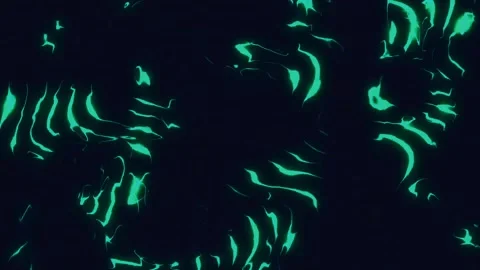 Abstract shiny green waves waving motion background Stock Footage 260769880
