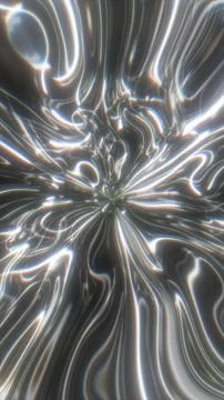 Abstract shiny liquid silver metallic radial fluid texture Stock-Illustration