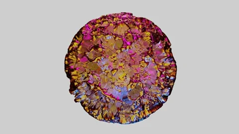 Abstract shiny multicolored deformable figure moves on a white background. loope Stock Footage 175923676