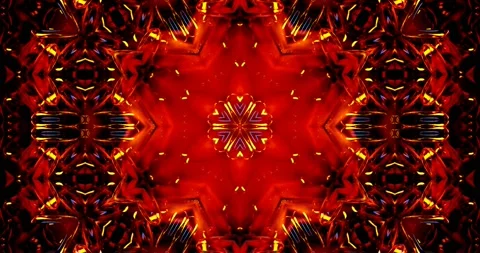 Abstract Shiny Neon Techno Design Geometric Pattern Kaleidoscope 20200017 Stock Footage 141841747