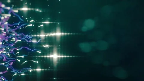 Abstract shiny particles waving background Stock-Footage 250422690