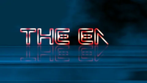 Abstract shiny red the end title motion background Stock-Footage 264841688