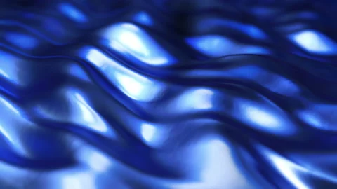 Abstract Shiny Reflective Dark Blue Gradient Surface Waves Flowing Stock Footage 133449660
