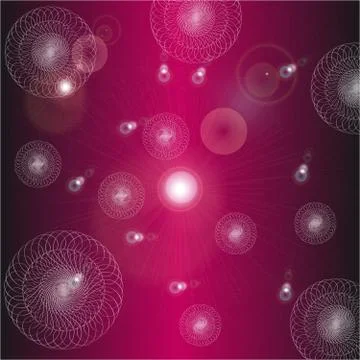 Abstract shiny ring on purple background Illustrazione stock