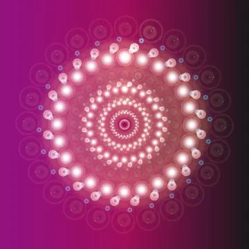 Abstract shiny ring on purple background Stock Illustration