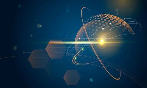 Abstract shiny sphere Stock Illustration