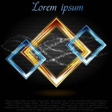 Abstract shiny squares shapes. Vector logo eps 10 Abstract shiny squares s... Stock Photos