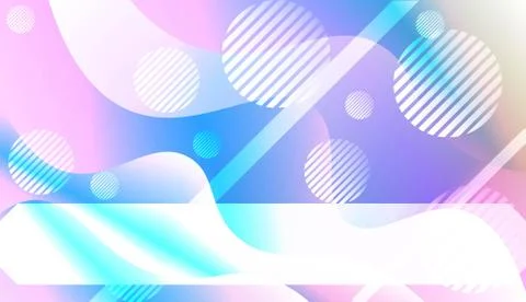 Abstract Shiny Waves, Lines, Circle, Space for Text. For Your Design Ad, Bann Stock Illustration