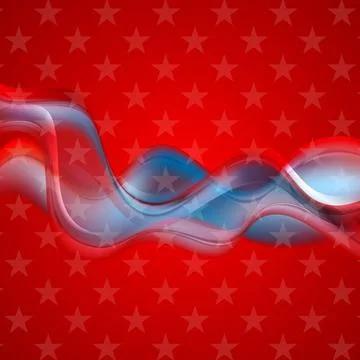 Abstract shiny waves vector USA background Abstract shiny waves bright USA... 写真素材