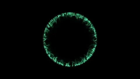 Abstract shockwave explosion and lightings on a dark background. Stock Footage 261655857