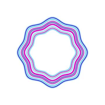 Abstract shockwave ring creating dynamic vibrant lines Stock Illustration