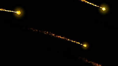Abstract Shooting Star Animation - Loop Golden Stock Footage 63387602