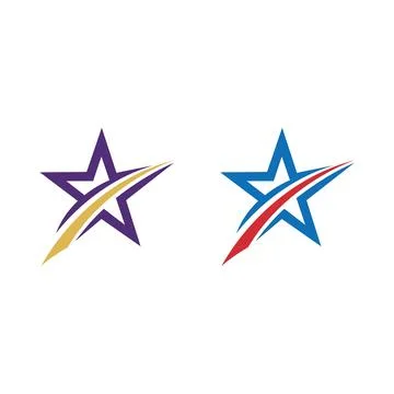 Abstract Shooting Star Logo Design with Dynamic Creative Motion Identity Stock Illustration