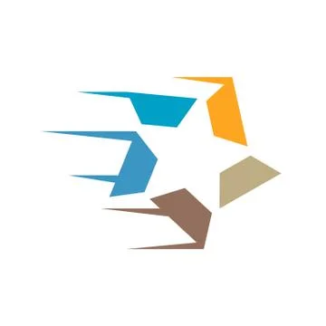 Abstract shooting star logo vector icon decorative and creative concept illus Stock Illustration