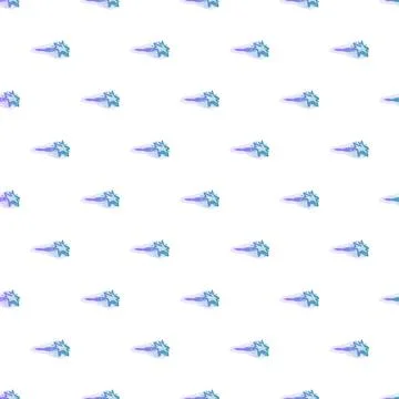 Abstract shooting star pattern moving across white background Stock Illustration