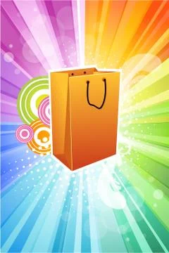 Abstract shopping bag Stock Illustration