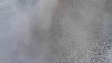 Abstract shot of ashes of coal mine after its burnt into the electricity plant Stock-Footage 121402718