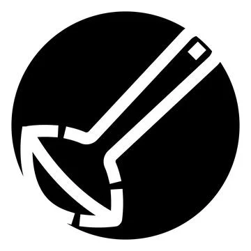 Abstract shovel working tool icon concept Stock Illustration