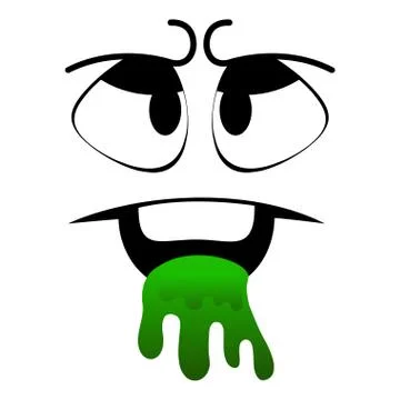 Abstract sick expression Stock Illustration