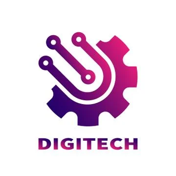 Abstract sign digital technologies branding identity corporate logo design イラスト素材