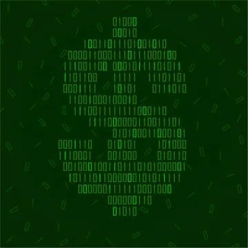 Abstract sign dollar of binary code, logo イラスト素材