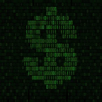 Abstract sign dollar of binary code, logo Stock Illustration