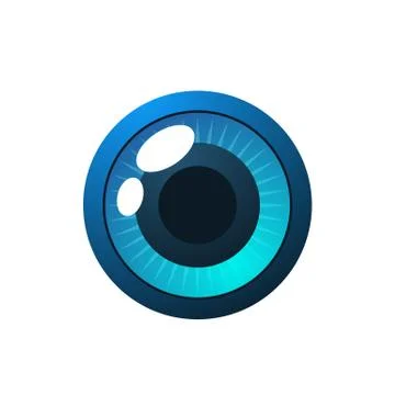 Abstract Sign of a Gradient Blue Eye Stock Illustration