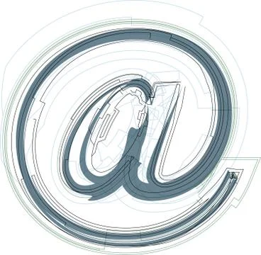 Abstract at sign Stock-Illustration