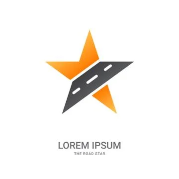 Abstract sign of the Road Star. Vector Illustration Stock Illustration