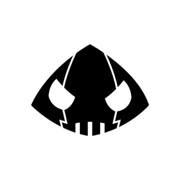 Abstract sign of the robot skull Stock Illustration
