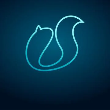 An abstract sign of squirrel sign. Isolated Vector Illustration Stock Illustration