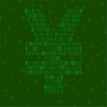 Abstract sign yuan of binary code, technology Illustrazione stock