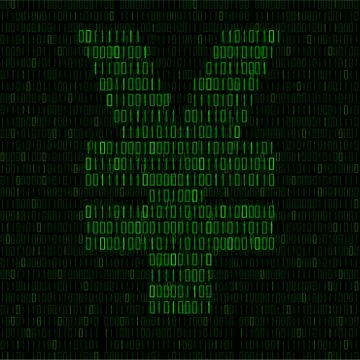 Abstract sign yuan of binary code, logo Stock Illustration