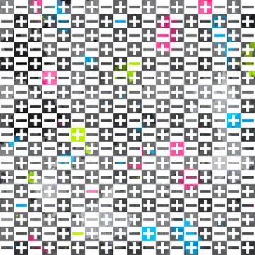 Abstract signs colored seamless pattern with grunge effect 스톡 일러스트