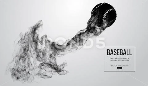 Abstract silhouette of a baseball ball Stock Illustration