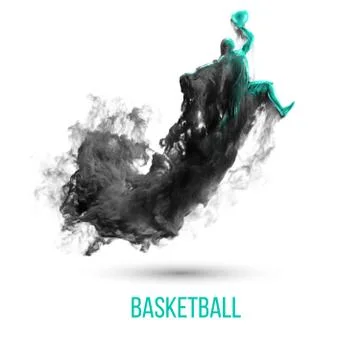 Abstract silhouette of a basketball player. Stock Illustration