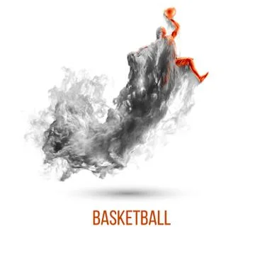 Abstract silhouette of a basketball player. Stock Illustration
