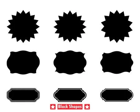 Abstract Silhouette Designs Essential Vector Shapes for Diverse Uses Stock Illustration